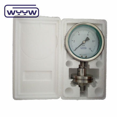 SS316 디아프라그마 밀봉 압력 측정기 100mm 항 경식 스테인레스 스틸 압력 측정기
