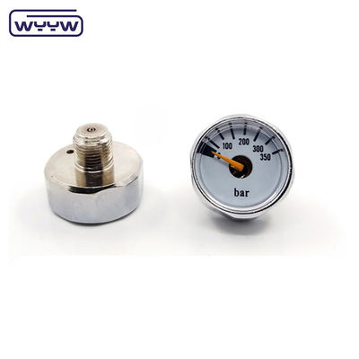 350 바 미니어처 압력 측정기 23mm 청동 케이스 후부 장착