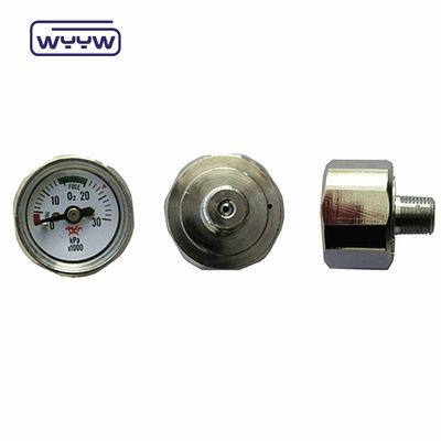 1 인치 25mm 바 Psi 작은 마노미터 압력 측정기 1/8 Npt 1 년 보증