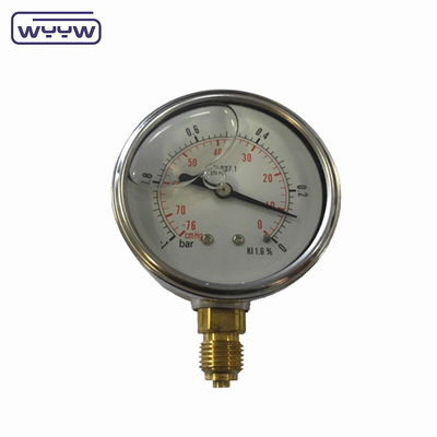 SS304 케이스 복합 가이드 압력 가이드 방사선 방향 -1-1bar -15-15psi 100mm 오일 채우기