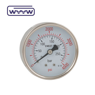 건조 사용 기름이 없습니다 반착 압력 측정기 160 Psi 공기 60mm SS 압력 측정기