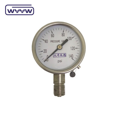방사선 건조 스테인레스 스틸 압력 측정기 60mm 후부 장착