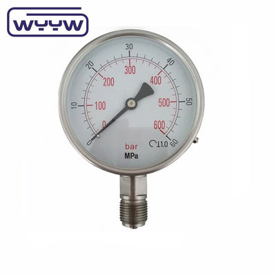 4 &quot;유를 사용하지 않습니다 100mm 공기 미네모터 압력 측정 스틸 물질