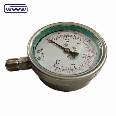 바요네트 Kgf/Cm2 Psi 4&quot; 액체로 채워진 압력 측정기 바닥 연결