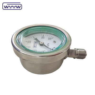 60mm 더블 스케일 모든 SS 압력 측정기, 글리세린 가득 압력 측정기