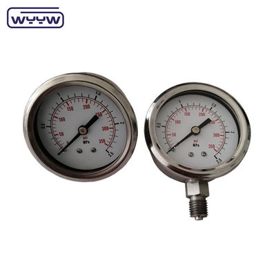 60mm 더블 스케일 모든 SS 압력 측정기, 글리세린 가득 압력 측정기