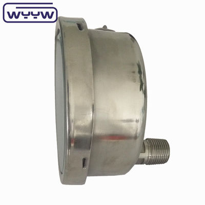 뒷 연결 100mm 기름 가득 압력 측정 Ss304 스테인리스 스틸