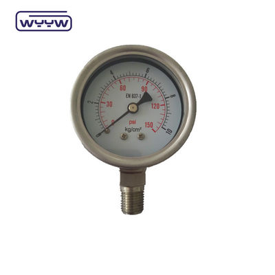 EN837-1 대포 안경 기름 63mm 압력 측정기