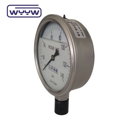 100mm 4&quot; 액체유로 채워진 압력 측정기 1.6% 정확성