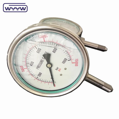 OEM ODM OBM 고압 측정기 액체로 채워진 유틸리티 압력 측정기 1000 바