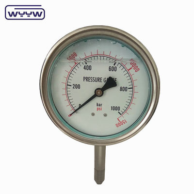 OEM ODM OBM 고압 측정기 액체로 채워진 유틸리티 압력 측정기 1000 바