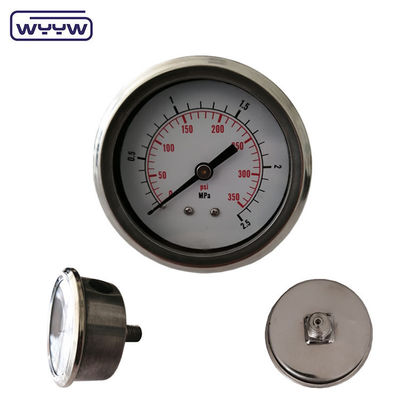 뒷 마운트 기름 가득 압력 측정기 100mm 크기 스테인리스 스틸 재료