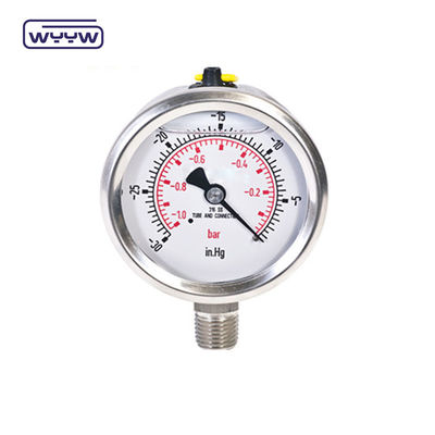 60mm SS304 산업용 액체로 채워진 U 튜브 압력 측정기 Bourdon Tube Manometer