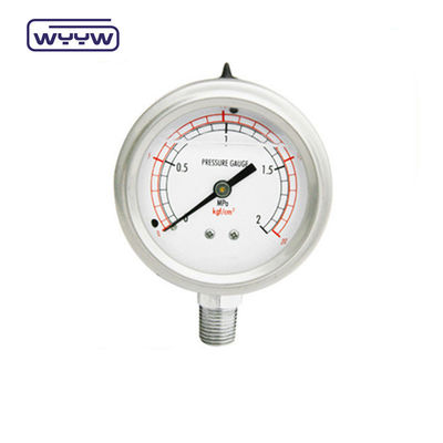 60mm SS304 산업용 액체로 채워진 U 튜브 압력 측정기 Bourdon Tube Manometer