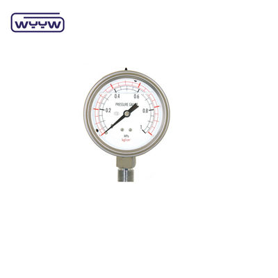 60mm SS304 산업용 액체로 채워진 U 튜브 압력 측정기 Bourdon Tube Manometer