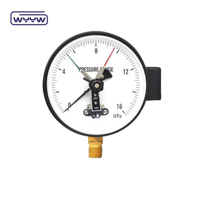 전기 접촉 압력 측정기 100mm 380V 뒷 철강 케이스 마노미터 AC