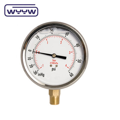 화합물 압력 측정기 진공 및 긍정적 압력 기량 63mm 100mm