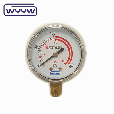 산업용 산소 CO2 암모니아를 위한 NPT 커넥터 압력 검사 기기