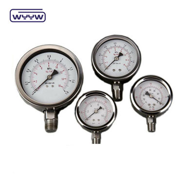 63mm 지름 ±2.5% 정확도 클래스 모든 스테인리스 스틸 압력 측정기 OEM 서비스를 받아