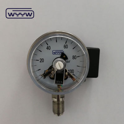 63mm 산업 압력 측정 전기 접촉 압력 측정기 2.5% 정확성