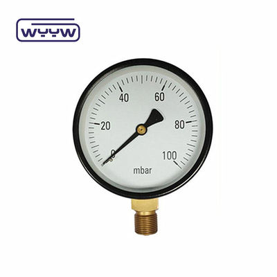 고 정밀 캡슐 MmH2O 압력 측정기 63mm 100mm 150mm 2.5% 압력 정확성