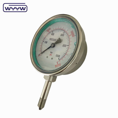 산업용 액체로 채워진 압력 측정기 63mm 100mm 150mm 옵션
