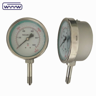 산업용 액체로 채워진 압력 측정기 63mm 100mm 150mm 옵션