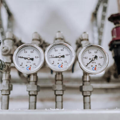 DN25 플랜지 사이즈 다이어프램 압력 게이지 (하단 장착 및 부르동 튜브 구성) - 산업용