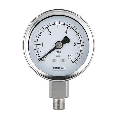 316 스테인레스 스틸 50mm 진동 저항 축 압력 측정기 바닥 연결