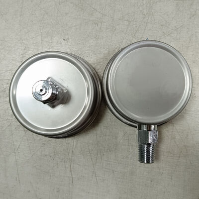 진동 방지를 위해 316 스테인리스 스틸 구조로 제작된 2.5" (60mm) 글리세린 충전 압력 게이지