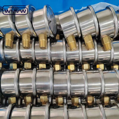 스테인리스 스틸 50mm 글리세린 충전 액체 충전 압력 게이지, 하단 장착 14Bar/200Psi