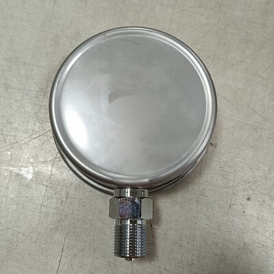 0-2.5MPa/0-25kgf/cm2 범위 및 충격 저항성 설계와 함께 4인치 100mm 액체로 채워진 수압 압도 측정기