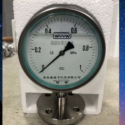 6인치 150mm 위생 압력 측정기 플랜지와 함께 0-1MPa 범위