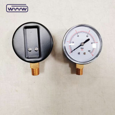 63mm 100mbar 블랙 스틸 케이스 바닥 마운트 가스를 위한 캡슐 압력 측정기