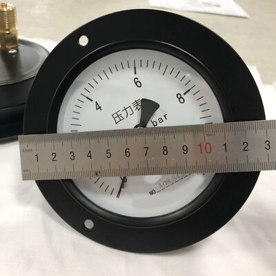 4 Inch 100mm 0~10bar Black Steel Bar Pressure Gauge 