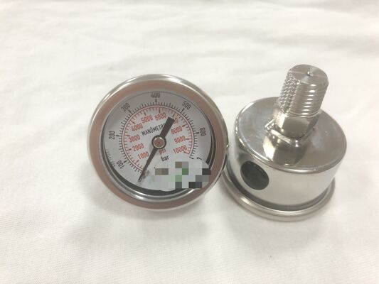 1.5 인치 40mm 모든 스테인레스 스틸 배압 게이지, 0-700bar 0-10000psi 듀얼 스케일