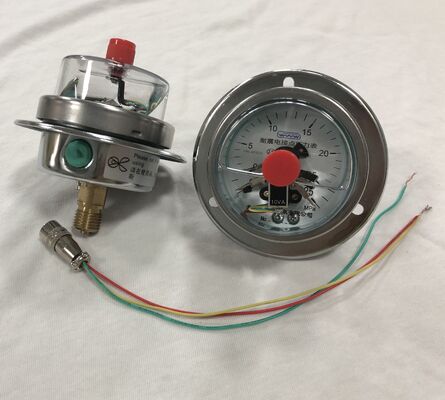 Liquid Filled Stainless Steel Shockproof Electric Contact Pressure Gauge with Plug-and-Play Aviation Connector