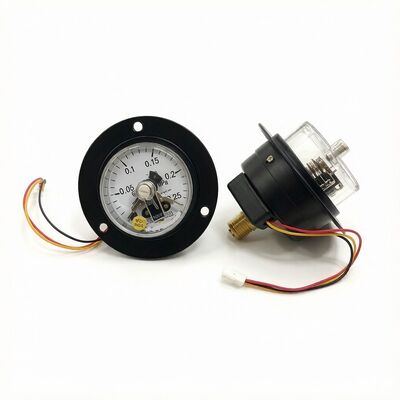 60mm 축 방향 플랜지 전기 접점 압력계 -0.05~0.25 MPa 10VA 건식