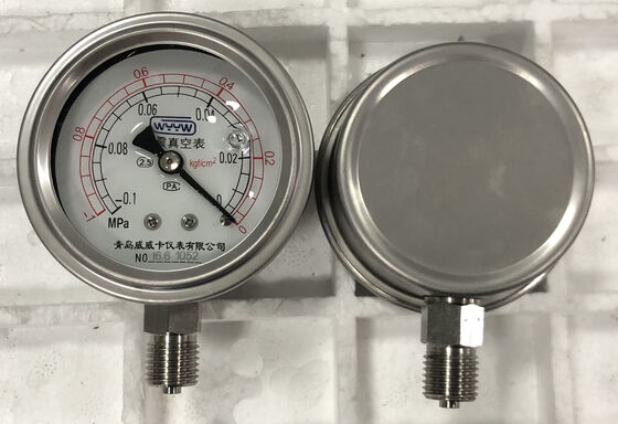 63mm (2.5 Inch) Matte Stainless Steel Compound Vacuum Pressure Gauge with Class 2.5 Accuracy