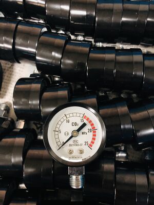 측정 범위 0-100 Mpa 경제 압력 측정기 산소 CO2 응용 프로그램에 적합 기름 건조 유형이 없습니다 내구성 및 성능